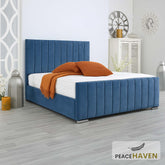 Upholstered Wooden Bed Frame with Headboard & Footboard
